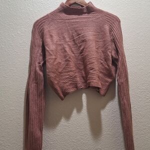 Women's Crop-top Ribbed Knit Sweater